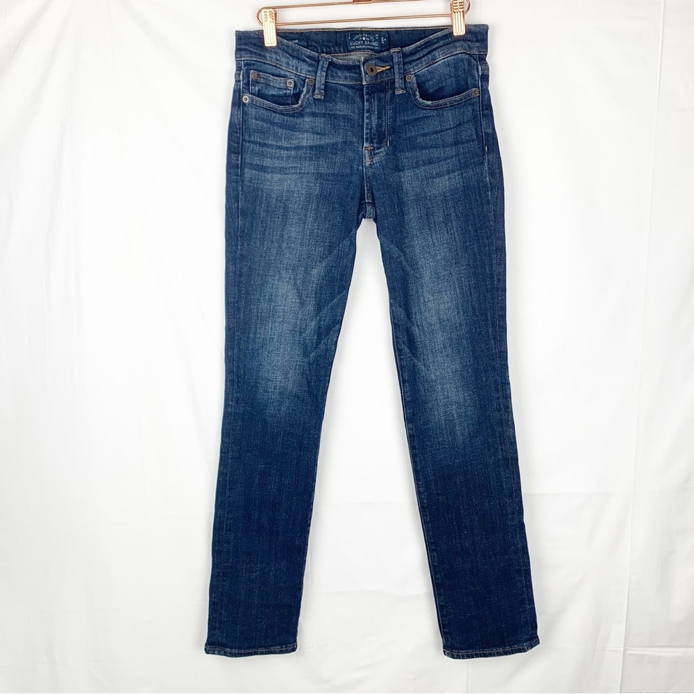 Lucky Brand Jeans Womens Mid Rise Dark Wash Sweet Straight Denim size 2 /26
